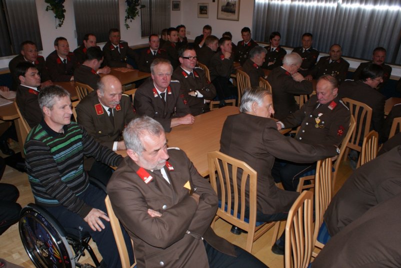 Feuerwehrjahreshauptversammlung 2009 im Kameradschaftsraum